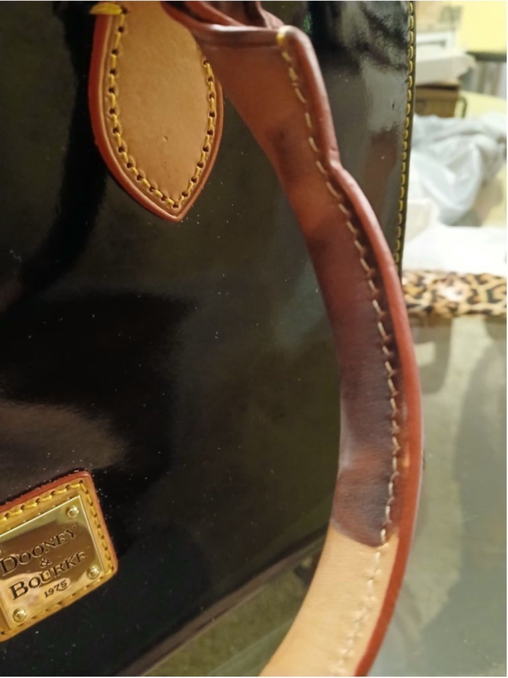 Dooney & Bourke Patent Leather Janine Satchel/ Crossbody - Picture 13 of 16